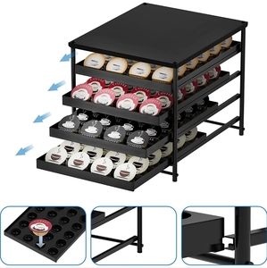 4 tier 80 cone COFFEE pod storage drawer holder